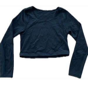 Lululemon Long Sleeve Dark Blue Crop Top Women